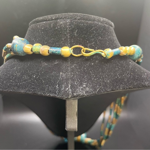 Vintage Style Boho Necklace Painted Wood Beads - Picture 14 of 14